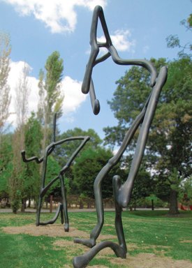 Image of Larry Bell's 'Sumerian Figures #14 & #23'