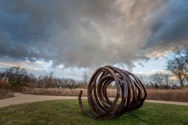 Image of Bernar Venet's 'Three Indeterminate Lines'