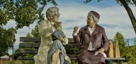 Image of Seward Johnson's 'Crossing Paths'