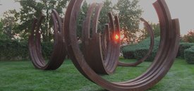 Image of Bernar Venet's 'Arcs in Disorder: 4 Arcs x 5'